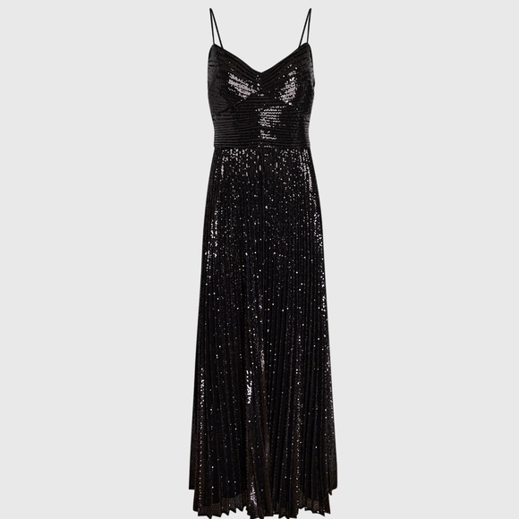 Club Monaco Black Sequin Pleated Maxi Dress – Formal Occasion, Worn Once - Picture 10 of 10